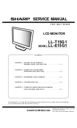 Preview for 1 page of Sharp LL-E15G1 Service Manual