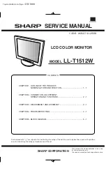 Sharp LL-T1512W Service Manual предпросмотр