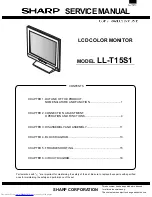 Preview for 1 page of Sharp LL-T15S1 - 15" LCD Monitor Service Manual