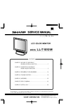 Предварительный просмотр 1 страницы Sharp LL-T1610W Service Manual