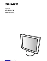 Sharp LL-T2000 Operation Manual preview