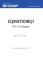 Предварительный просмотр 1 страницы Sharp LQ058T5DRQ1 Service Manual