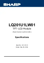 Sharp LQ201U1LW01 Specifications preview