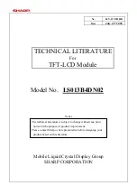 Sharp LS013B4DN02 Technical Literature preview