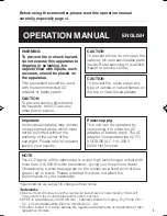 Preview for 2 page of Sharp LV-Z301D Operation Manual