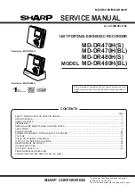 Предварительный просмотр 1 страницы Sharp MD-DR470H Service Manual