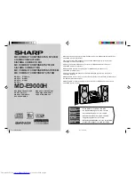 Sharp MD-E9000H Operation Manual предпросмотр