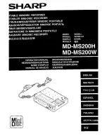 Предварительный просмотр 1 страницы Sharp MD-MS200H Operation Manual