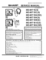 Предварительный просмотр 1 страницы Sharp MD-MT15 Service Manual