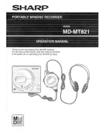 Preview for 1 page of Sharp MD-MT821 Operation Manual