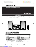 Предварительный просмотр 1 страницы Sharp MD-MX20H Operation Manual