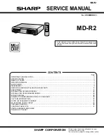 Preview for 1 page of Sharp MD-R2 Serivce Manual