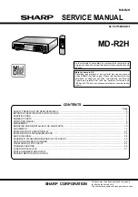 Sharp MD-R2H Service Manual preview