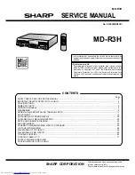 Sharp MD-R3H Service Manual preview