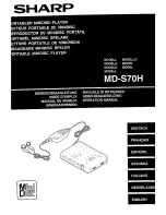 Sharp MD-S70H Operation Manual preview