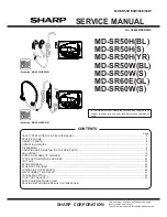 Preview for 1 page of Sharp MD-SR505E Service Manual