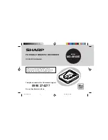 Предварительный просмотр 1 страницы Sharp MD-SR60E Operation Manual