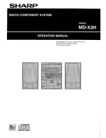 Предварительный просмотр 1 страницы Sharp MD-X3H Operation Manual