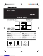 Sharp MD X5 Operation Manual preview