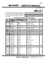 Preview for 1 page of Sharp MD-X7 Service Manual