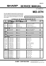 Sharp MD-X7H Service Manual предпросмотр