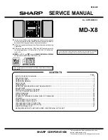 Sharp MD-X8 Service Manual preview