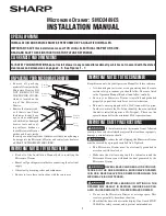 Sharp Microwave Drawer SMD2489ES Installation Manual preview