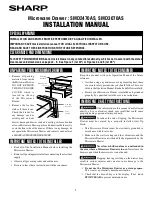 Preview for 1 page of Sharp Microwave Drawer SMD3070ASY Installation Manual