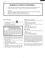 Preview for 3 page of Sharp Microwave Drawer SMD3070ASY Service Manual