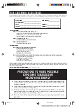 Preview for 2 page of Sharp Microwave Oven User Manual