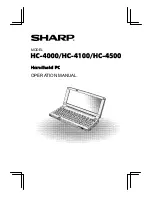 Предварительный просмотр 1 страницы Sharp Mobilon HC-4000 Operation Manual