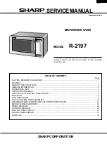 Preview for 1 page of Sharp MODEL R-2197 Service Manual