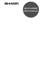 Sharp Multi Access Operation Manual preview