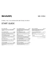 Preview for 1 page of Sharp MX-1810U Start Manual