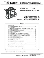 Sharp MX-2300 G Installation Manual preview