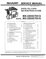 Sharp MX-2300 G Service Manual preview