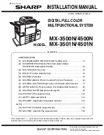 Sharp MX 3501N - Color Laser - Copier Installation Manual preview