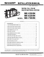 Preview for 1 page of Sharp MX 5500N - Color Laser - Copier Installation Manual