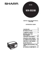 Preview for 1 page of Sharp MX-B200 Operation Manual