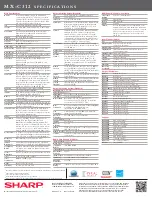 Preview for 8 page of Sharp MX-C312 Specifications