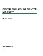 Preview for 1 page of Sharp MX-C507P User Manual