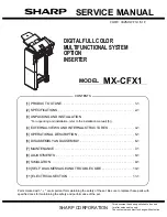 Sharp MX-CFX1 Service Manual preview