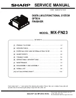 Предварительный просмотр 1 страницы Sharp MX-FN23 Service Manual