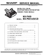 Предварительный просмотр 1 страницы Sharp MX-FNX9 Service Manual