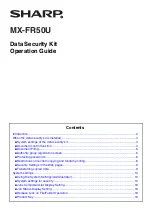 Preview for 1 page of Sharp MX-FR50U Operation Manual