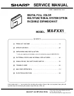 Sharp MX-FXX1 Service Manual preview