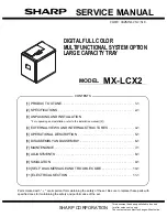 Sharp MX-LCX2 Service Manual preview