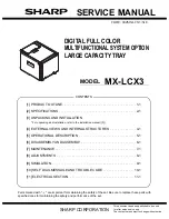 Sharp MX-LCX3 Service Manual preview