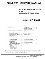 Preview for 1 page of Sharp MX-LCX5 Service Manual