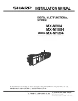 Preview for 1 page of Sharp MX-M1054 Installation Manual